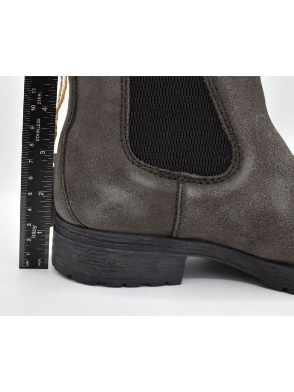 Born Womens Size 7 Cove Dark Grey Suede Chelsea Boots Bootie Shoes - Picture 9 of 15